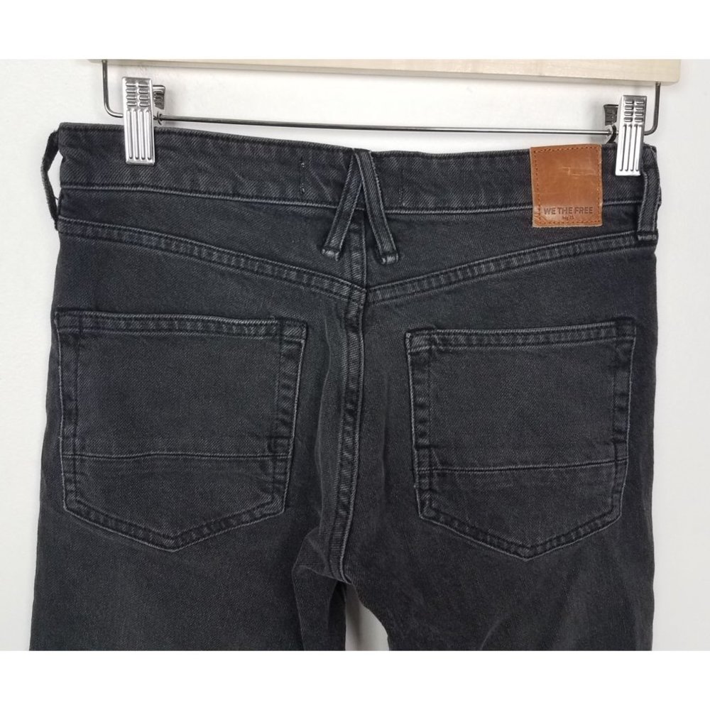 Free People We the Free Sz. 24 Slim Boyfriend Faded Black Ripped Jeans NWT - Picture 9 of 9